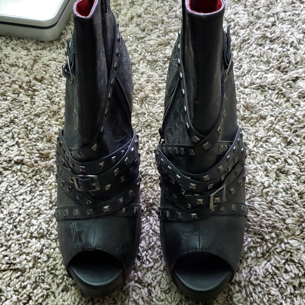 Iron fist heeled booties